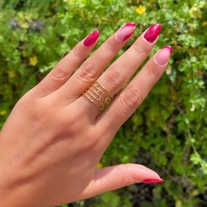 Boutique Layered Wide Adjustable Gold Ring